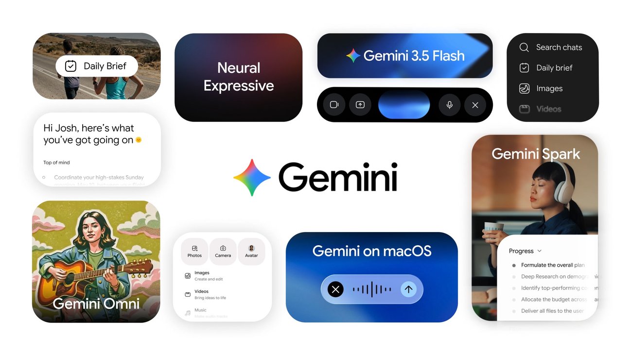 Google Gemini App 官方介面功能拼貼