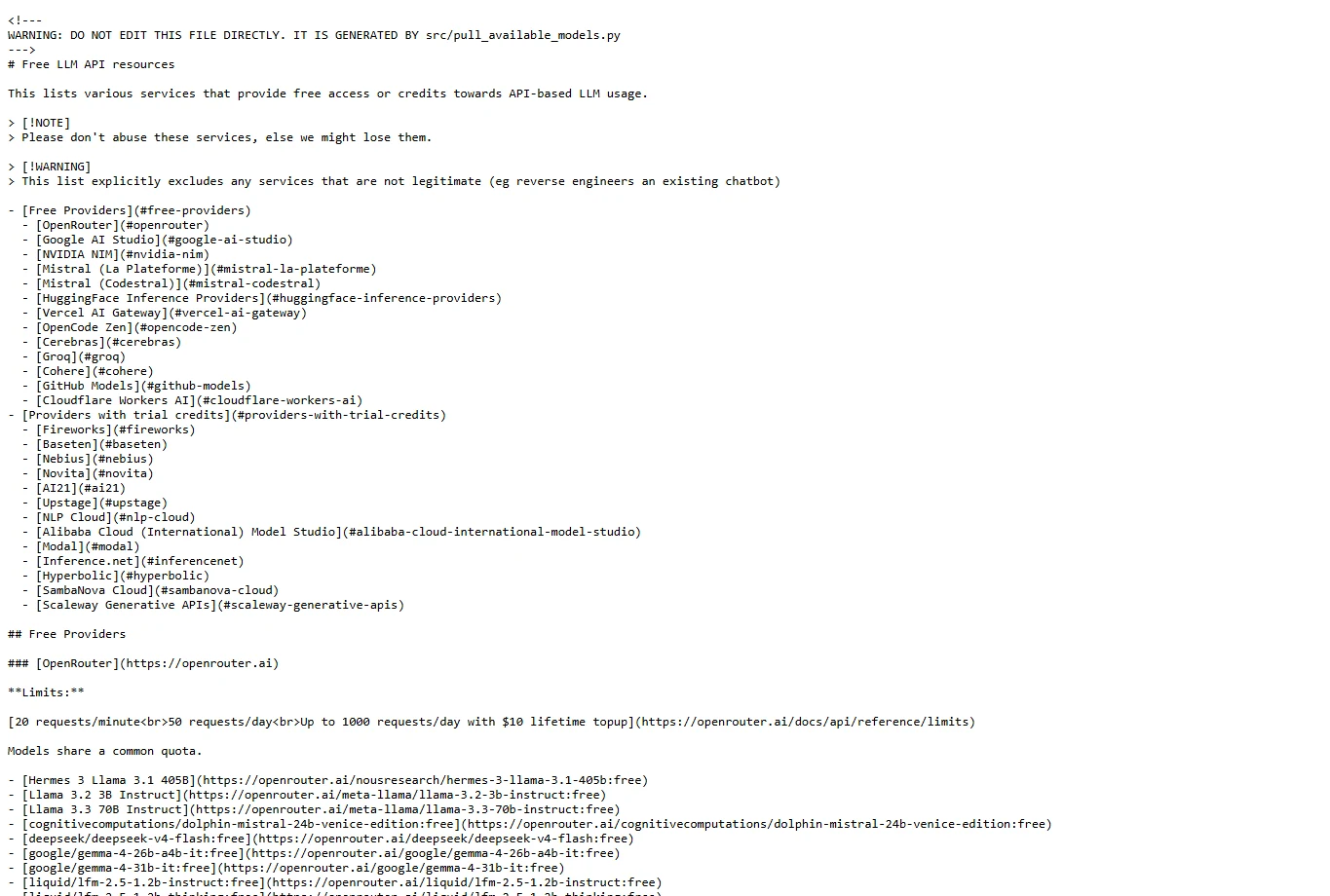 raw README of free-llm-api-resources